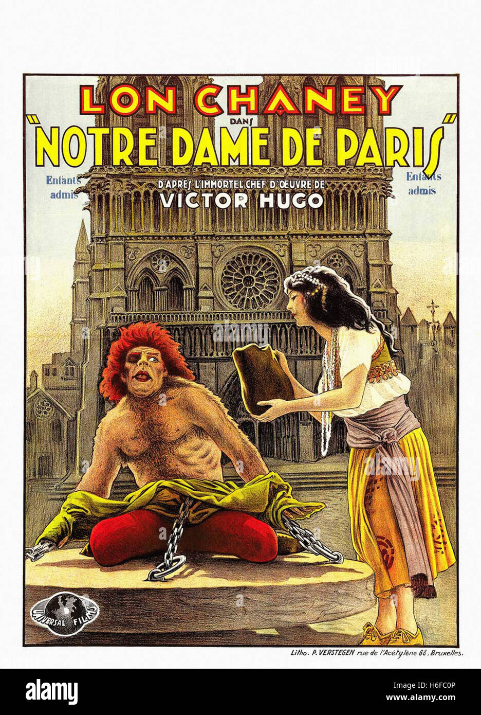 Il Gobbo di Notre Dame,(1923) - film francese Poster - Foto Stock