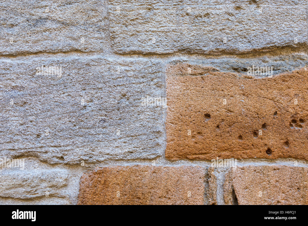 Muro di pietra, tessitura della pietra Foto Stock