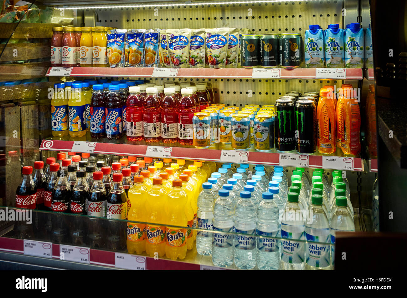 Bevande gassate nella Repubblica di caffè Foto Stock