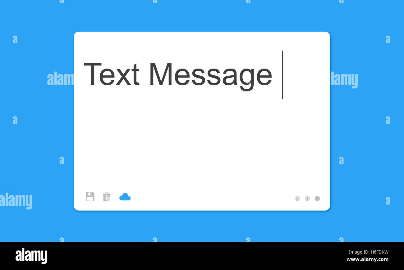Messaggio di testo Social Network il concetto di SMS Foto Stock