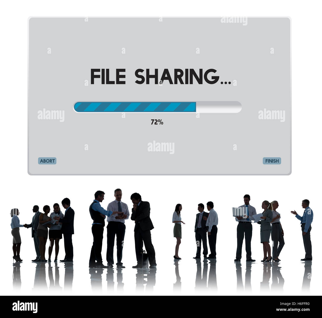 Dati di collegamento per il download di Streaming Concetto di archiviazione Foto Stock