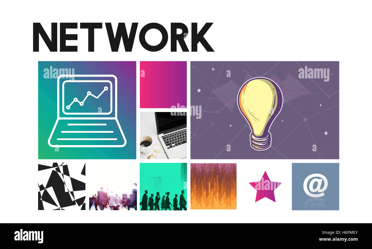 Sito Web Design Software di interfaccia utente Media WWW Concept Foto Stock