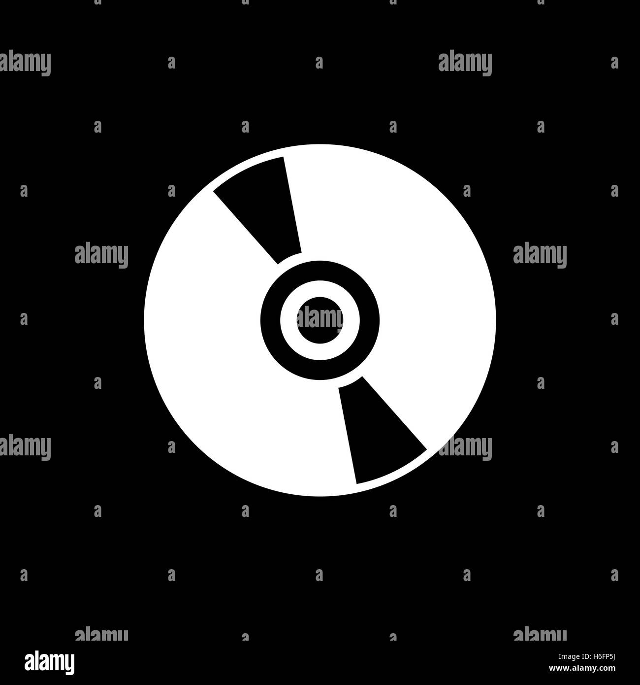 L'icona del CD. Il compact disk simbolo. Appartamento illustrazione vettoriale Illustrazione Vettoriale