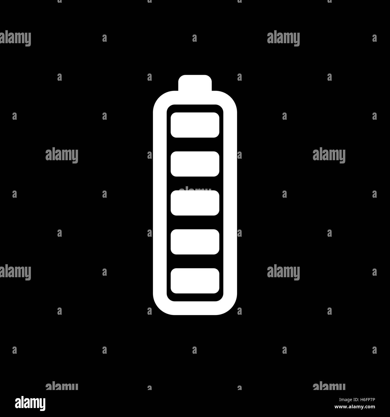 L'icona della batteria. Il simbolo dell'accumulatore. Appartamento illustrazione vettoriale Illustrazione Vettoriale