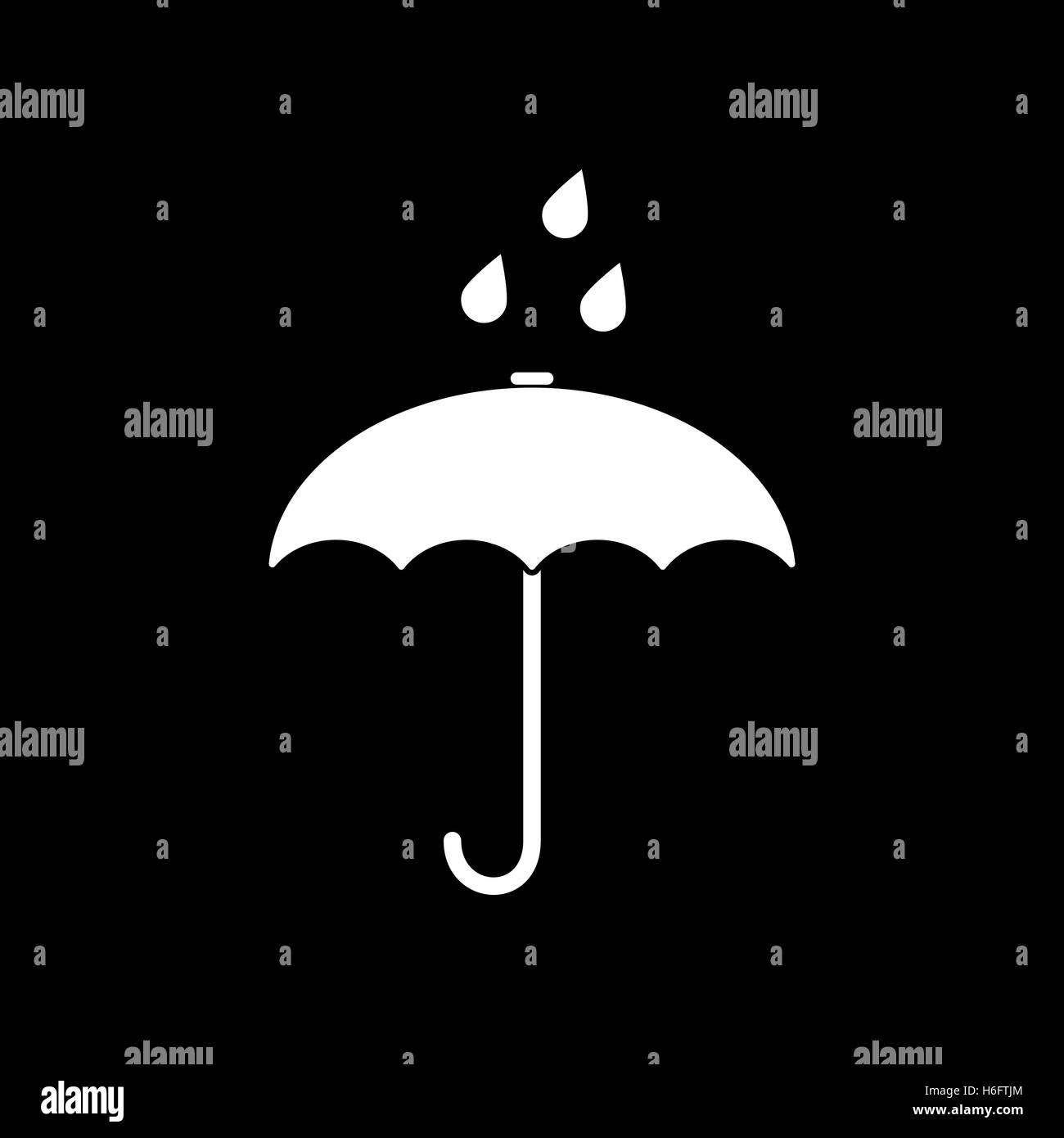 L'ombrello in borsa icona. La protezione dalla pioggia simbolo. Appartamento illustrazione vettoriale Illustrazione Vettoriale