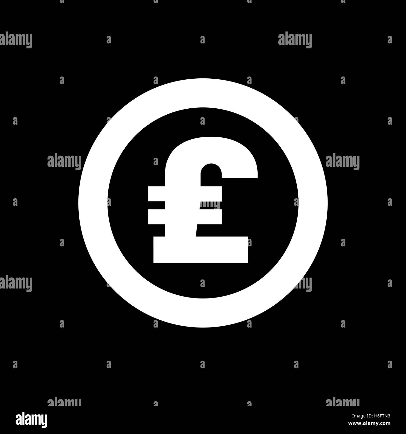 La sterlina britannica e la relativa icona. Contanti e denaro, ricchezza, simbolo di pagamento. Appartamento illustrazione vettoriale Illustrazione Vettoriale
