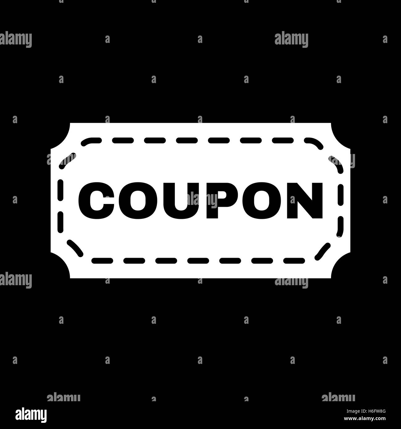 Il coupon icona. Sconto e dono, offrono il simbolo. Appartamento illustrazione vettoriale Illustrazione Vettoriale