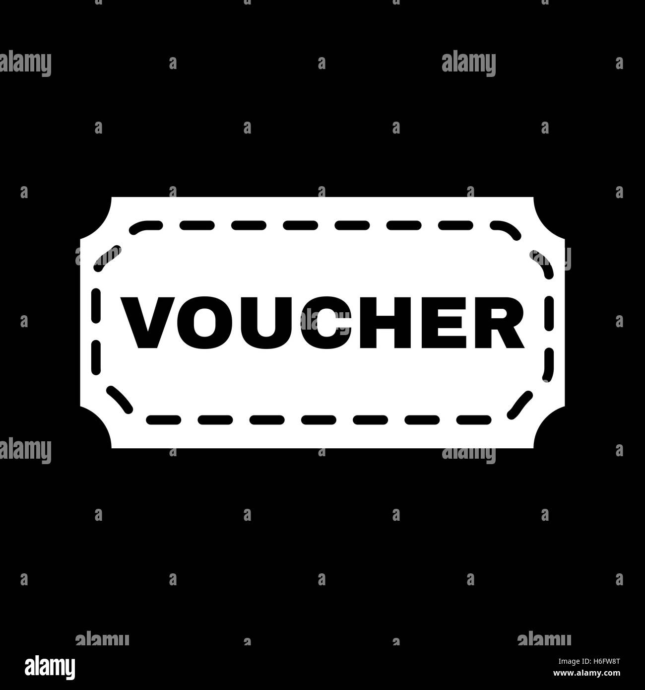 Il voucher icona. Coupon e dono, offerta, sconto simbolo. Appartamento illustrazione vettoriale Illustrazione Vettoriale