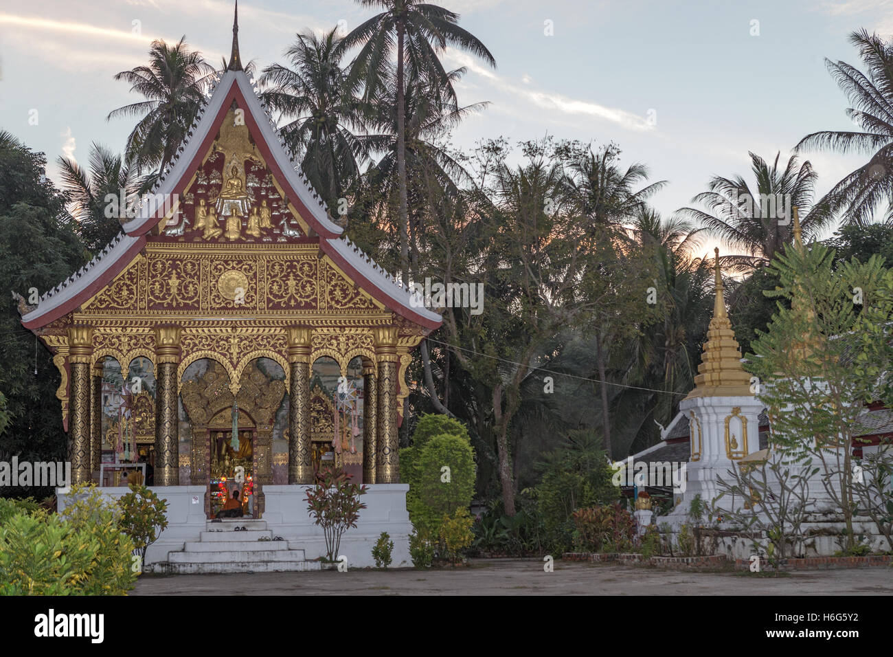 IVA Pa Phai aka Wat Paphaimisaiyaram, Monastero della Foresta di Bambù, Luang Prabang, Laos Foto Stock