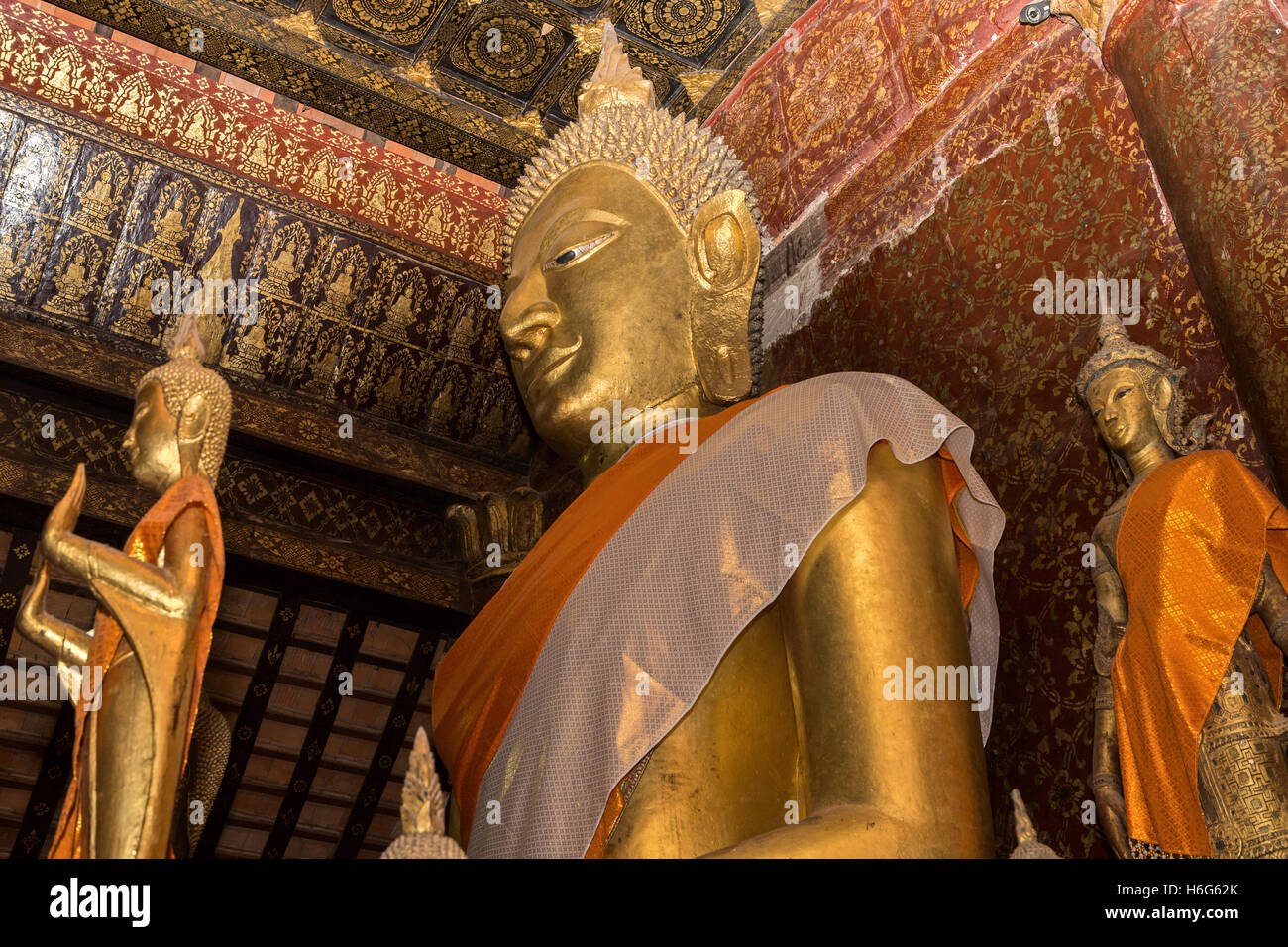 Tempio reale dei Re del Laos, Wat Xieng Thong, Monastero della Città d'Oro, tempio buddista / monastero del Laos, Luang Prabang, Laos Foto Stock
