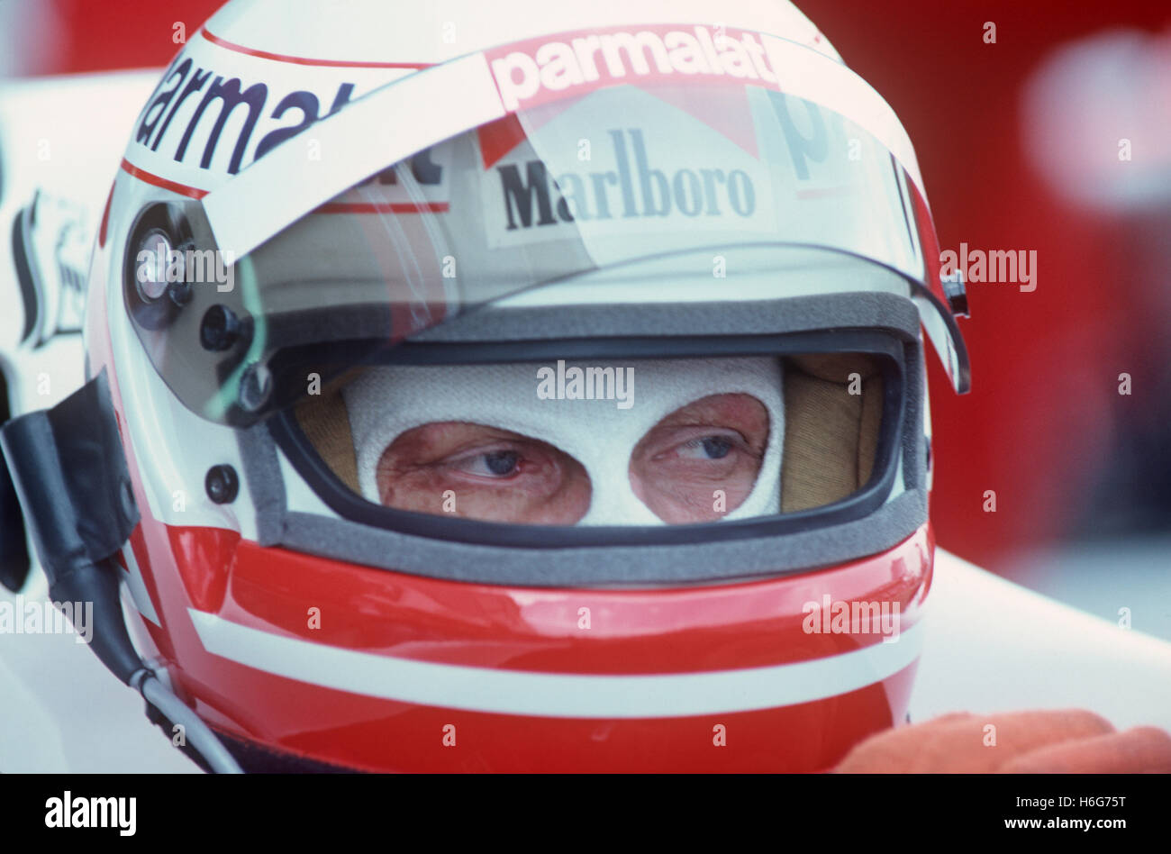 Niki Lauda degli anni ottanta Foto Stock