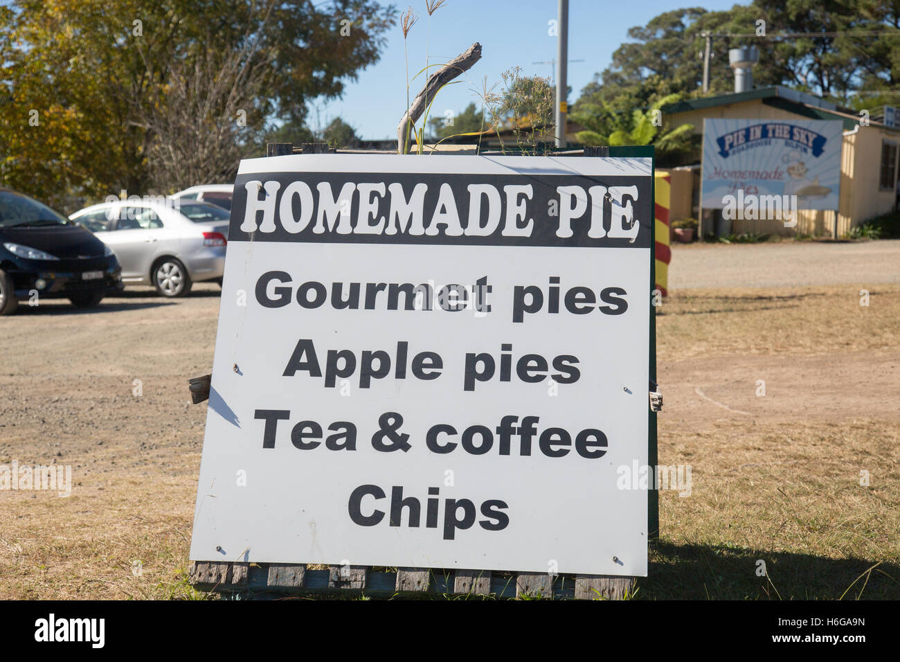 La torta in cielo cafe roadhouse vicino Bilpin nel Nuovo Galles del Sud, Australia vendita di torte fatte in casa Foto Stock