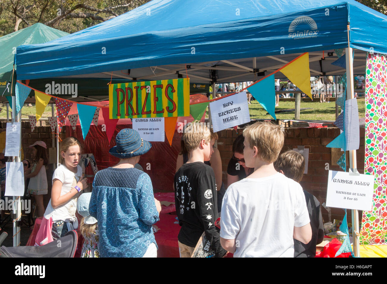 Australia School fete fair market a Sydney, NSW, Australia Foto Stock