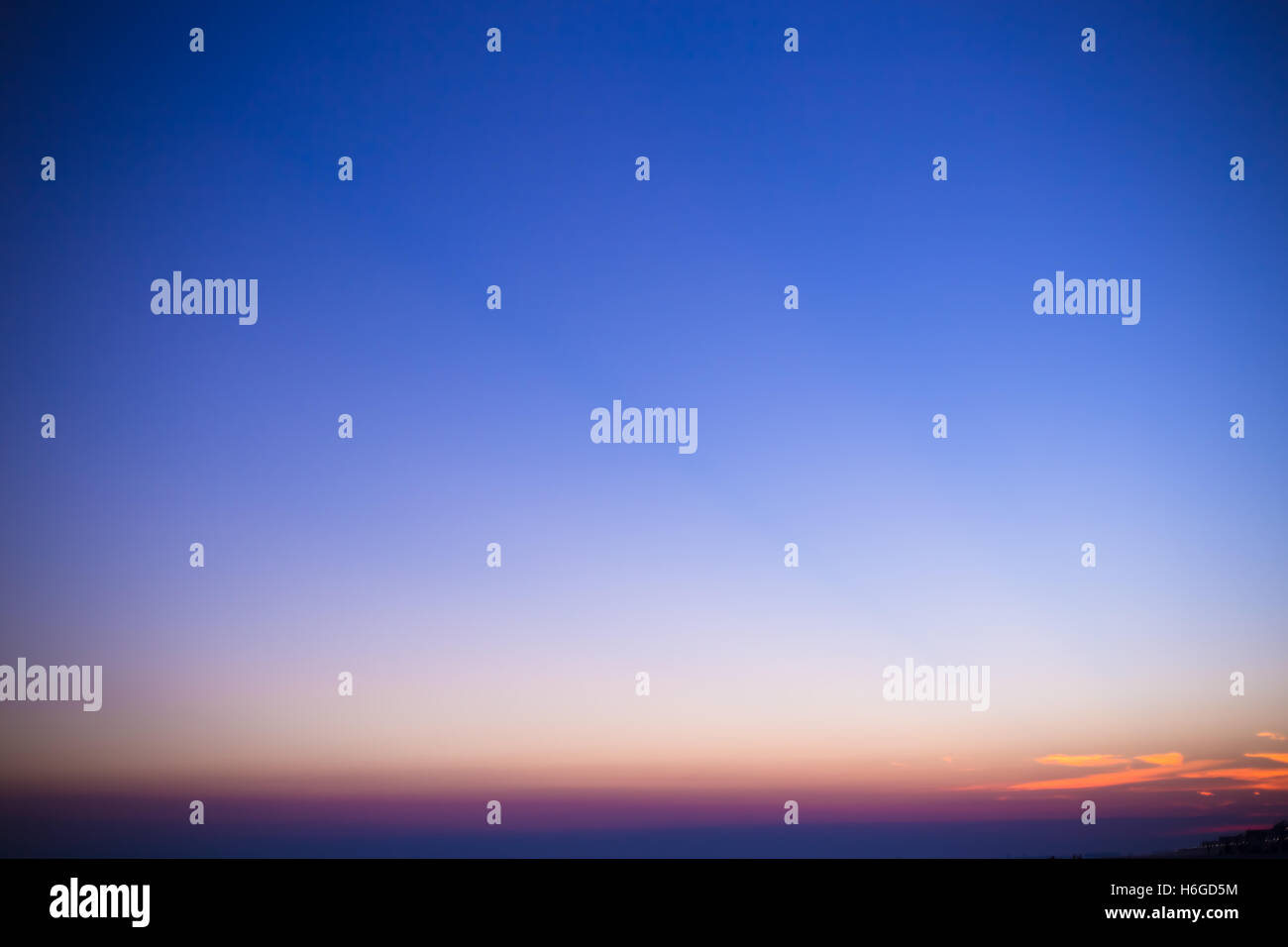 Bellissimo cielo gradiente al tramonto Foto Stock