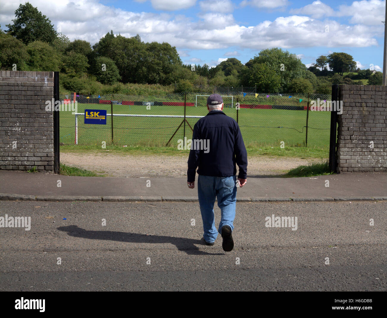 Drumchapel amatoriale F.C.privided le umili origini di sir Alex Ferguson, David Moyes e Andy Gray ancora giocare al Parco Glenhead, Foto Stock