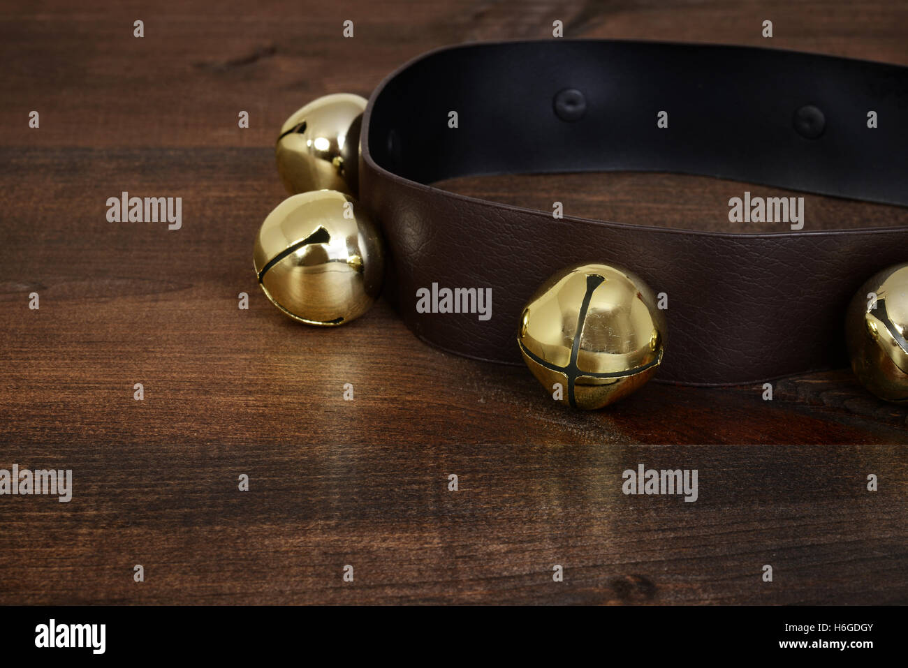 Closeup sleigh bells Foto Stock