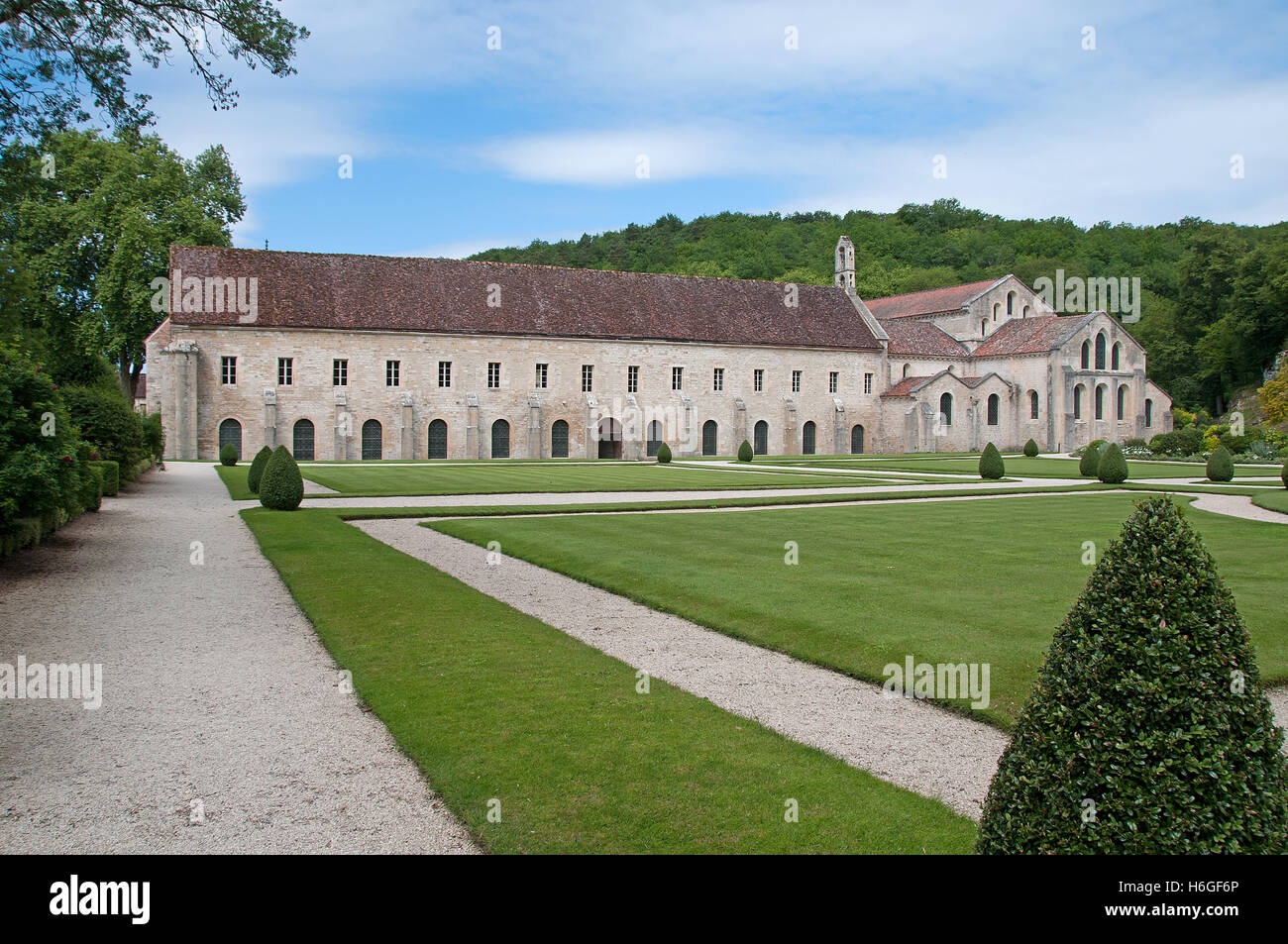 Abbaye de Fontenay in Borgogna, Francia Foto Stock