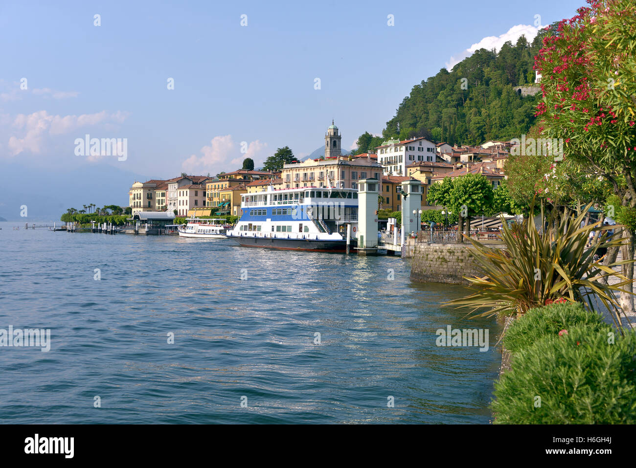 Bellagio sul Lago di Como, un comune in provincia di Como nella regione Lombardia Foto Stock