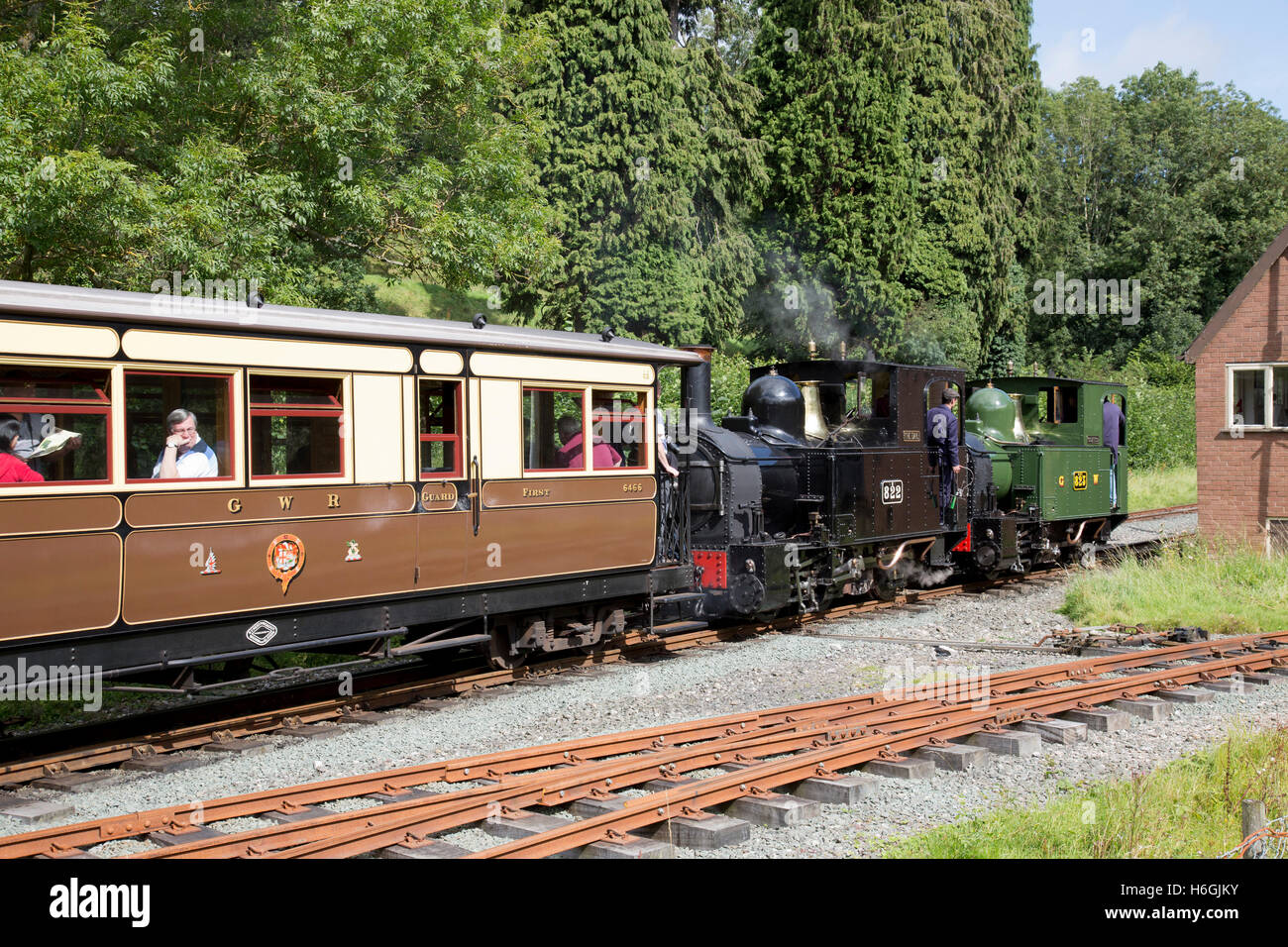 Welshpool e Llanfair motore ferroviarie Contessa di Raven Square station, Welshpool Foto Stock