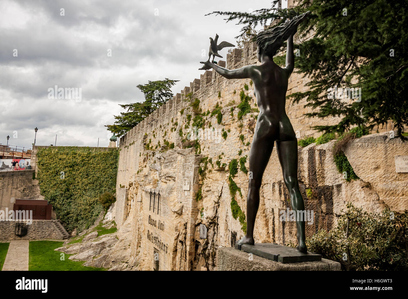 Cava dei Balestrieri a San Marino Foto Stock