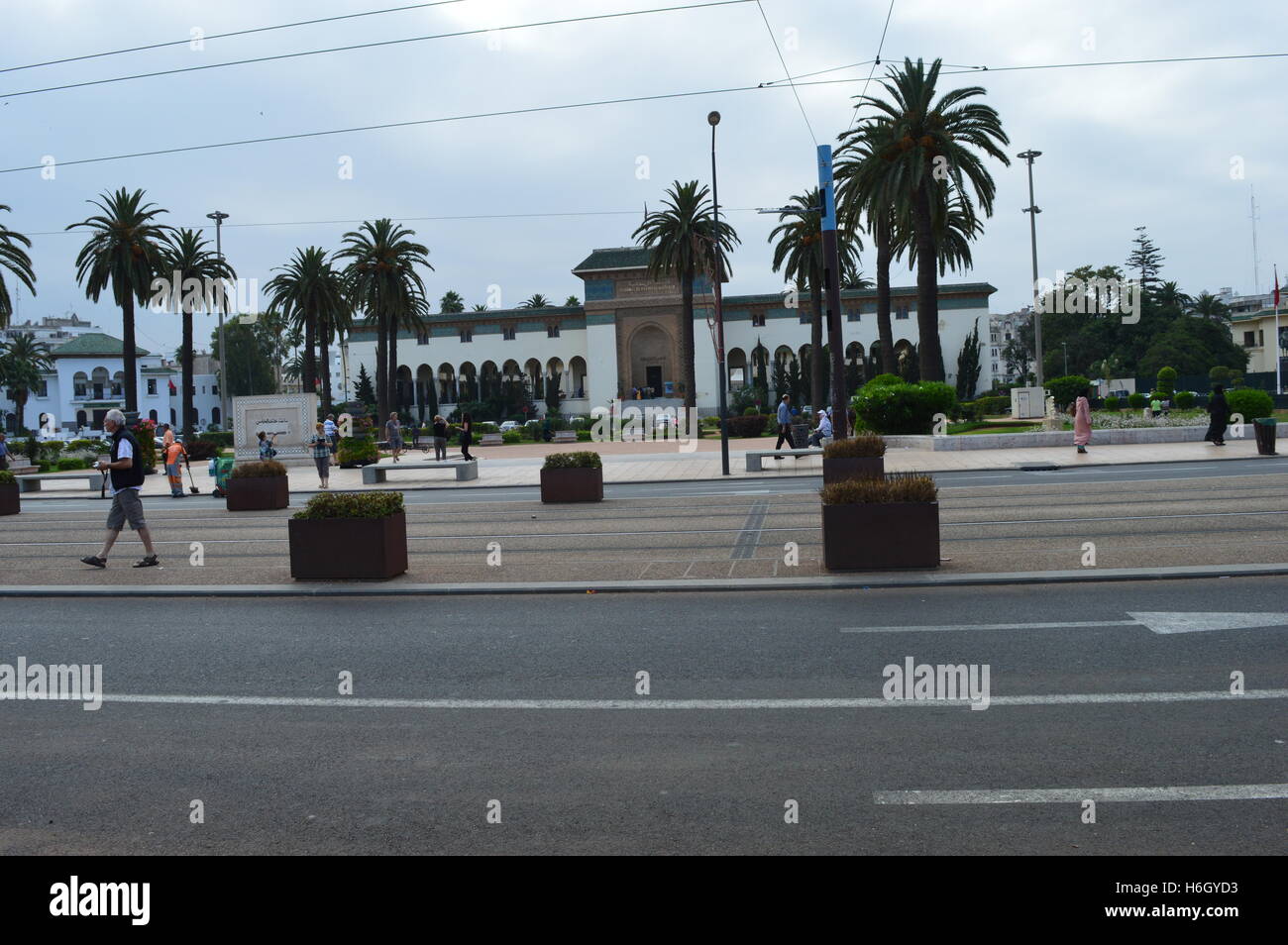 Estate 2015 Casablanca città corte centrale Foto Stock