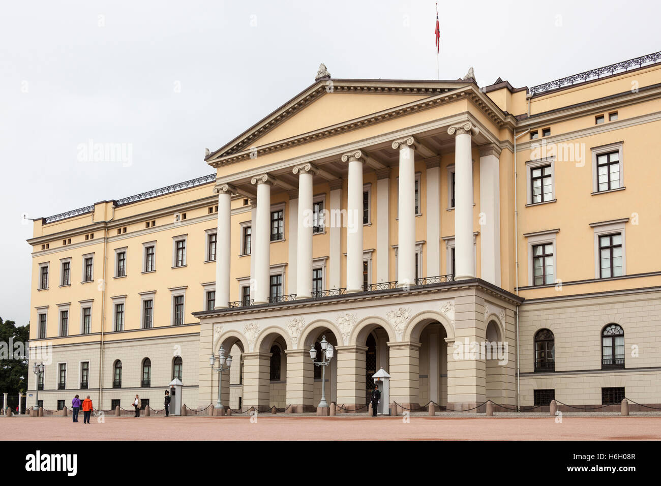 Il Royal Palace, Det Kongelige Slott, Oslo, Norvegia Foto Stock