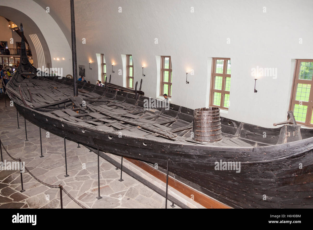 Oseberg Viking Ship, Museo della Nave Vichinga, Bygdoy, Oslo, Norvegia Foto Stock