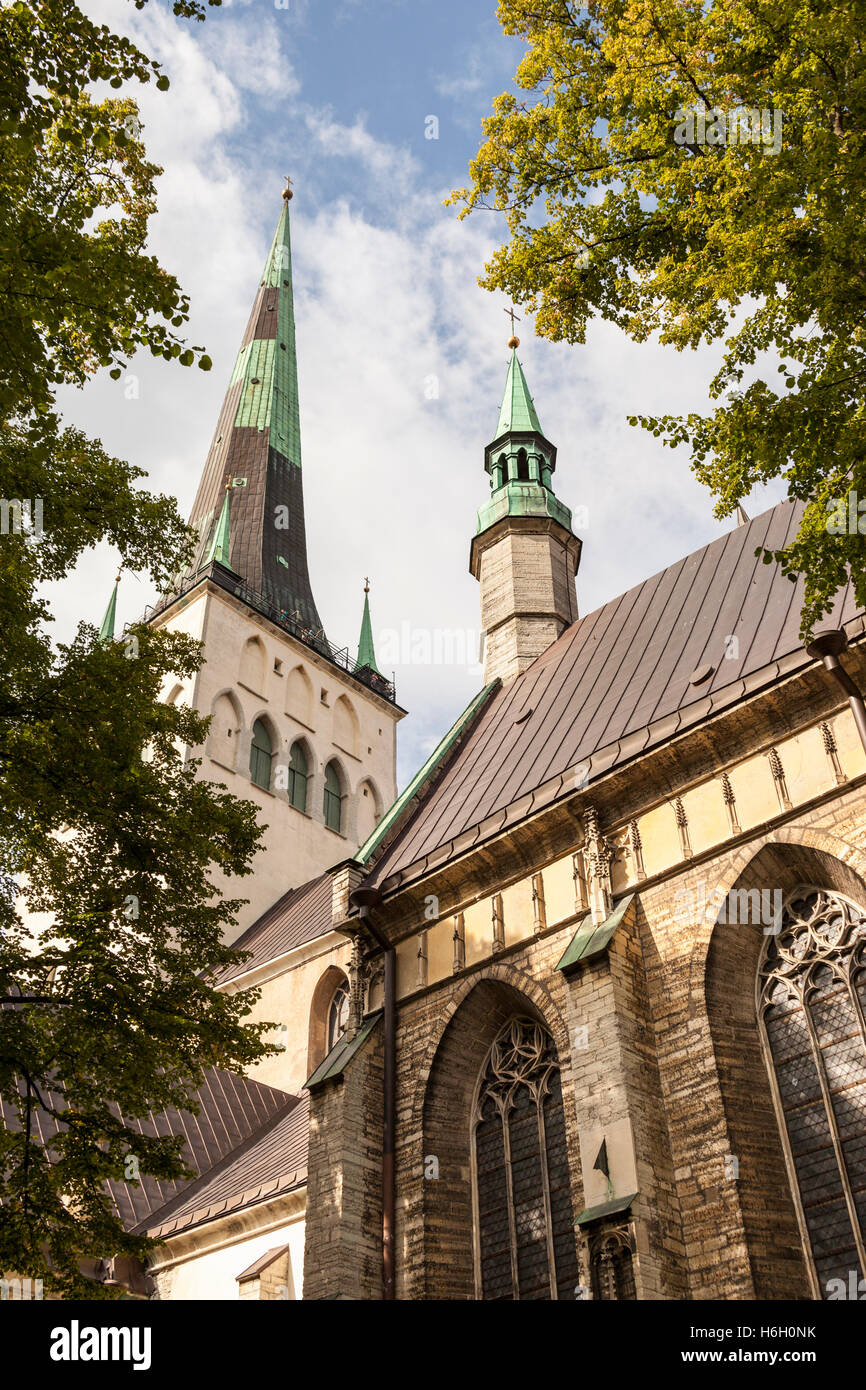 Saint Olaf la chiesa di Oleviste Chiesa, la Città Vecchia di Tallinn, Estonia Foto Stock