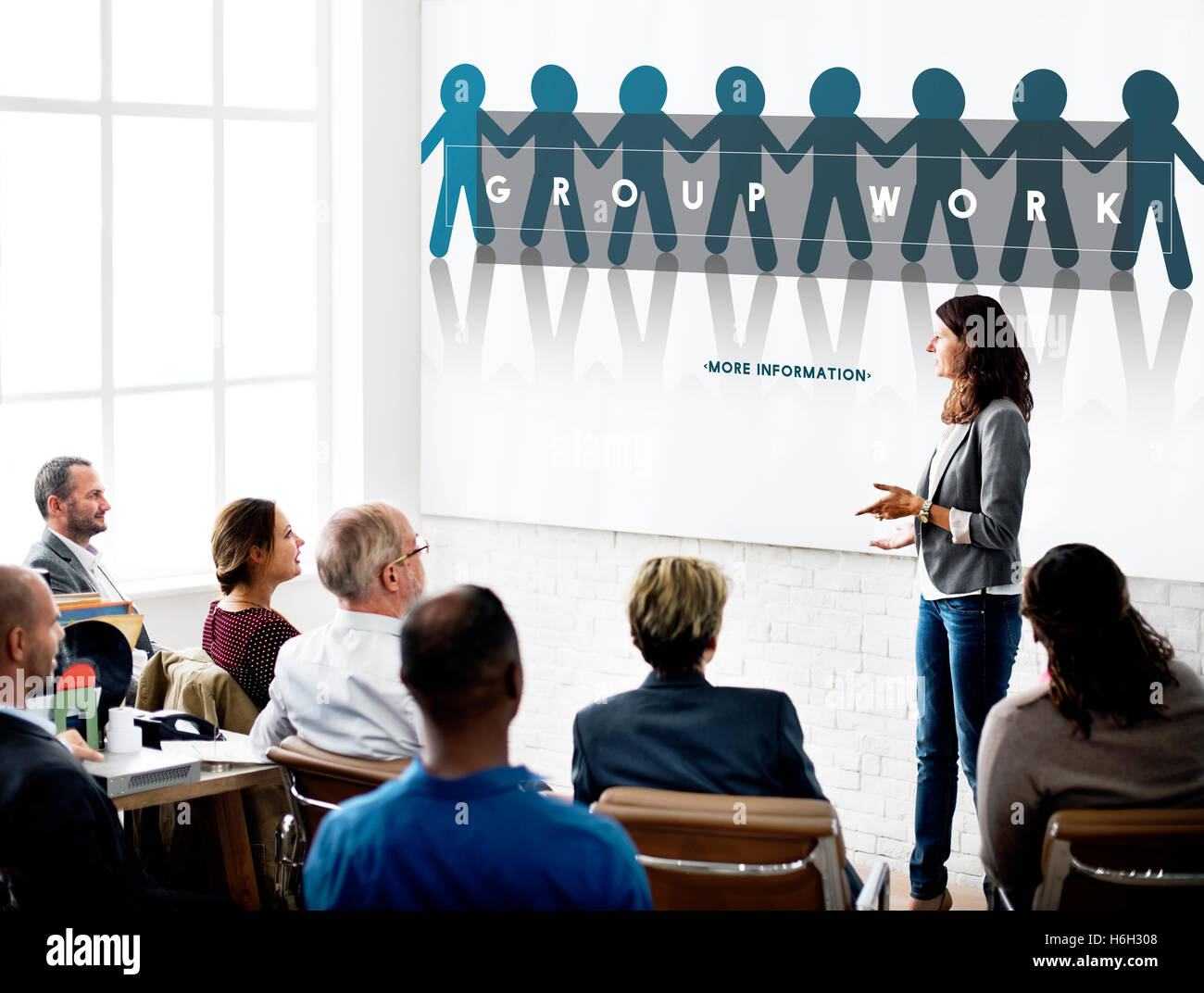 Gruppo di lavoro di squadra Organizzazione Concetto Foto Stock