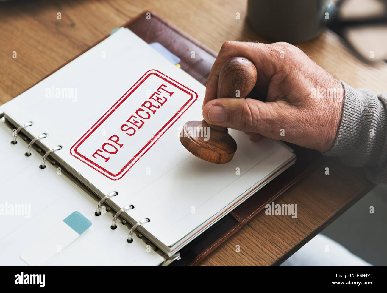 Top Secret fiducioso approvato il concetto di garanzia Foto Stock