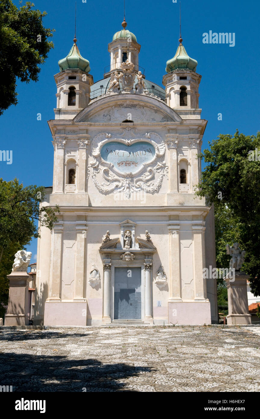 Chiesa di pellegrinaggio santuario della Madonna della Costa San Remo, Riviera, Liguria, Italia, Europa Foto Stock