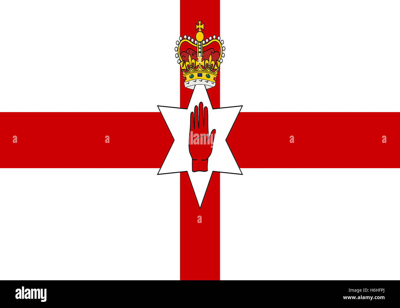 Bandiera dell'Irlanda del Nord nel Regno Unito. Foto Stock