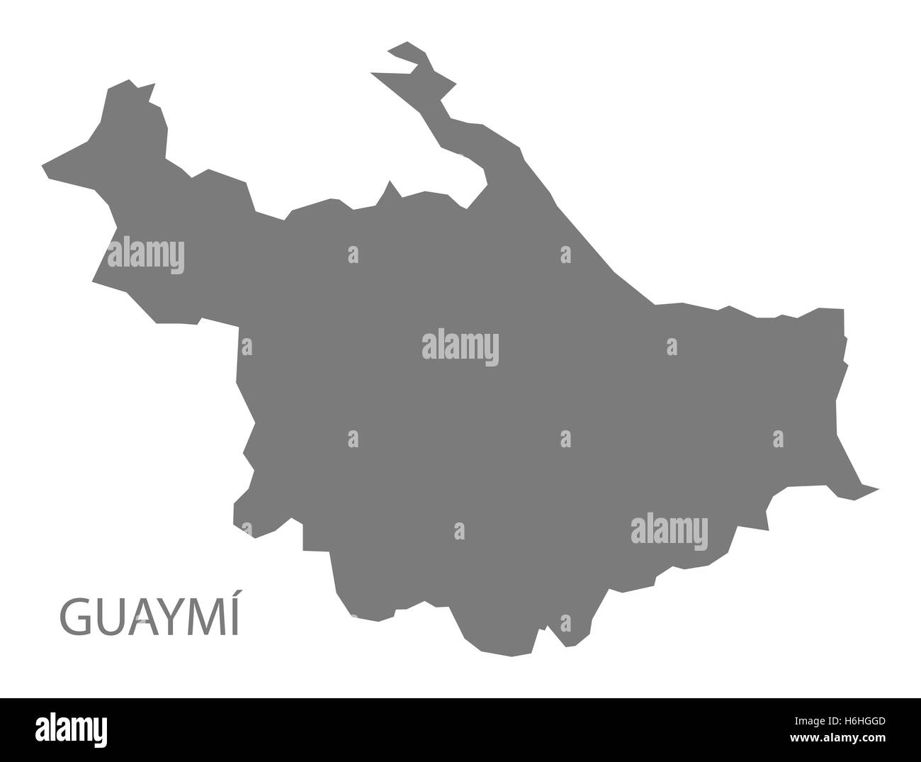 Guaymi Panama Mappa grigio Foto Stock