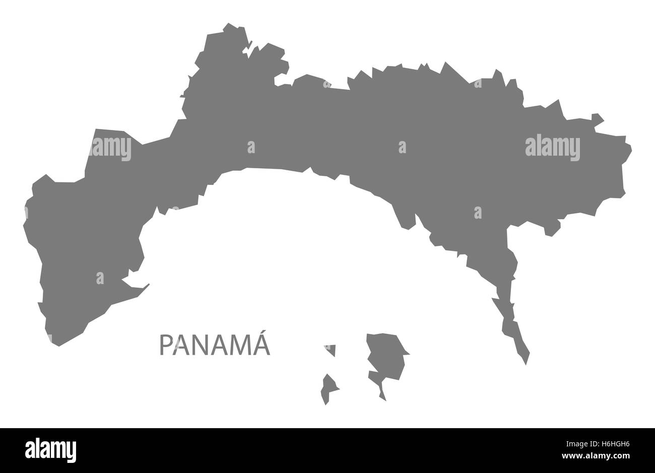 Stato di Panama Mappa grigio Foto Stock