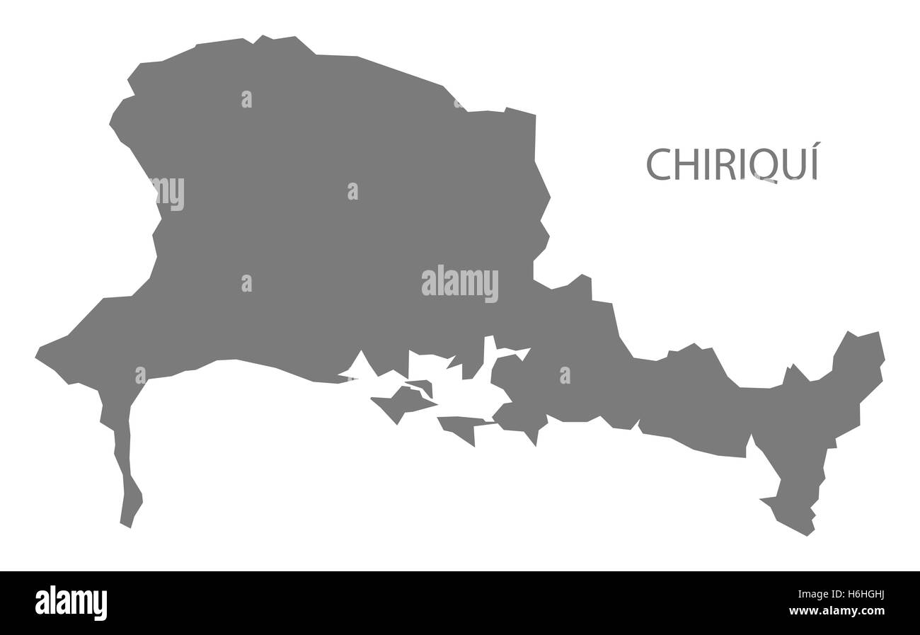 Chiriqui Panama Mappa grigio Foto Stock