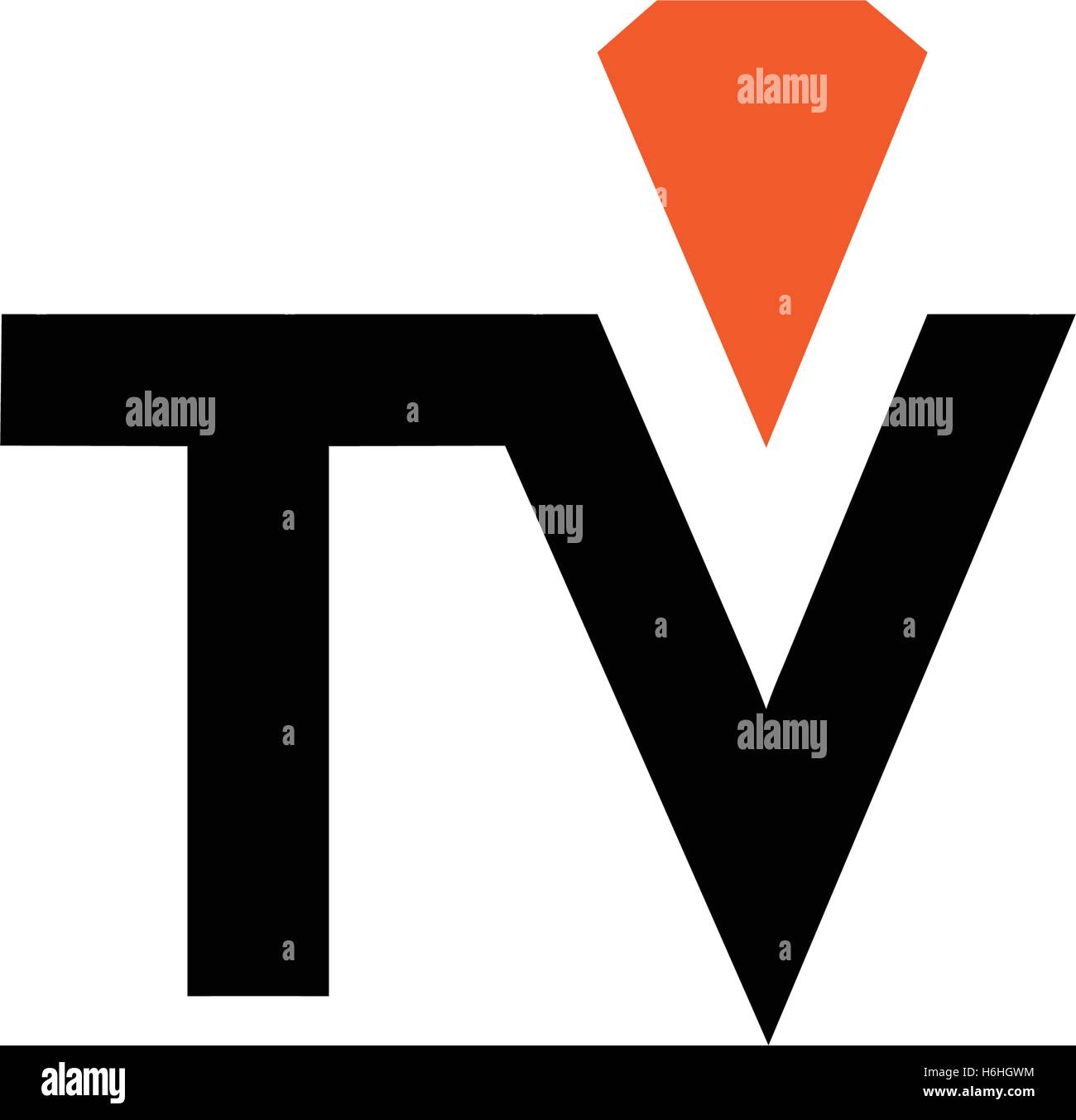 Diamond TV Logo Design Illustrazione Vettoriale