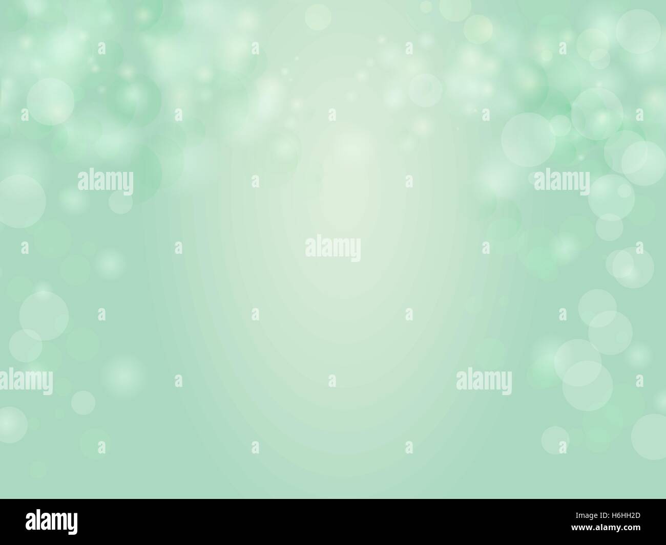 Dimensioni standard - gradiente verde menta sfondo bokeh di fondo Illustrazione Vettoriale