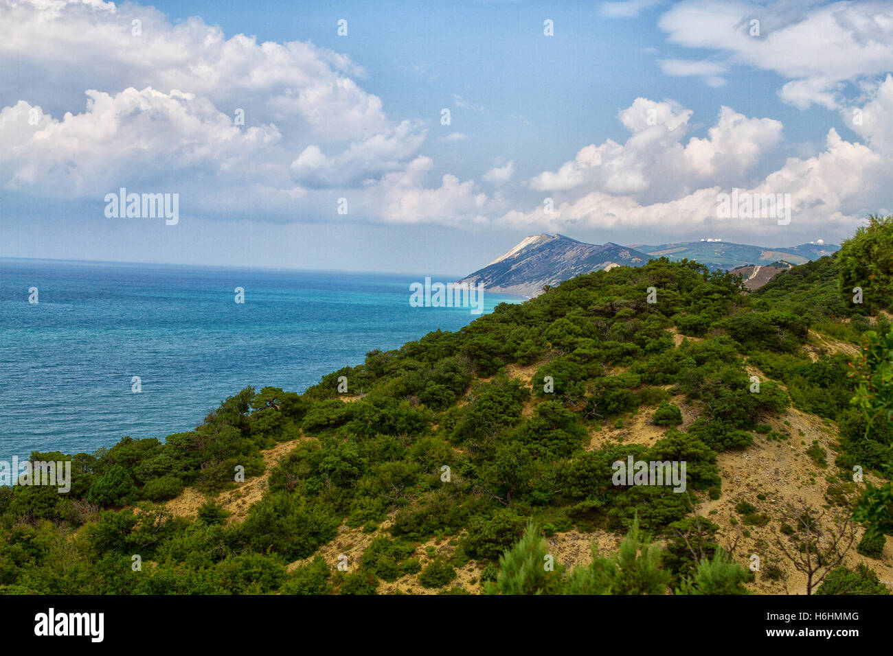 UTRISH, RUSSIA - Big Utrish vicino Anapa Seacoast Utrish sul Mar Nero. Russia, Regione Krasnodar. Foto Stock