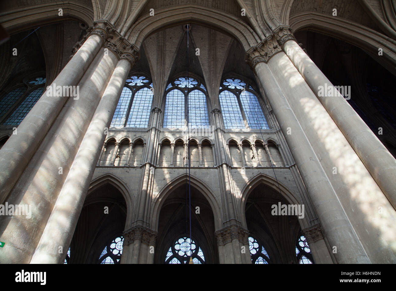 Cattedrale di Reims, Reims, Francia. Foto Stock