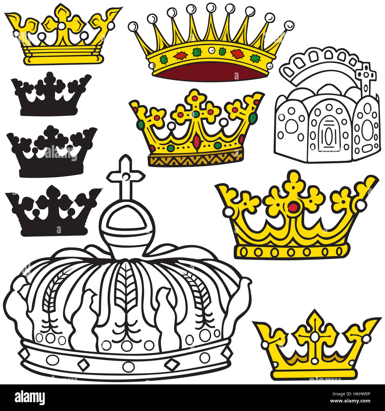 Consulta Araldica Royal Crown Illustrazione Vettoriale