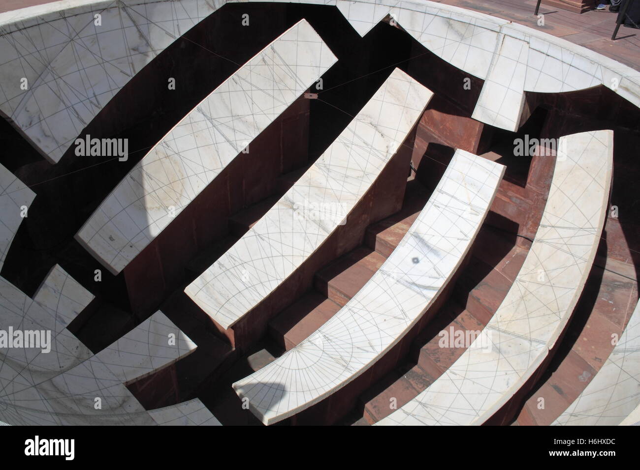 Jai Prakash Yantra, Jantar Mantar osservatorio astronomico, Jaipur, Rajasthan, India, subcontinente indiano, Asia del Sud Foto Stock