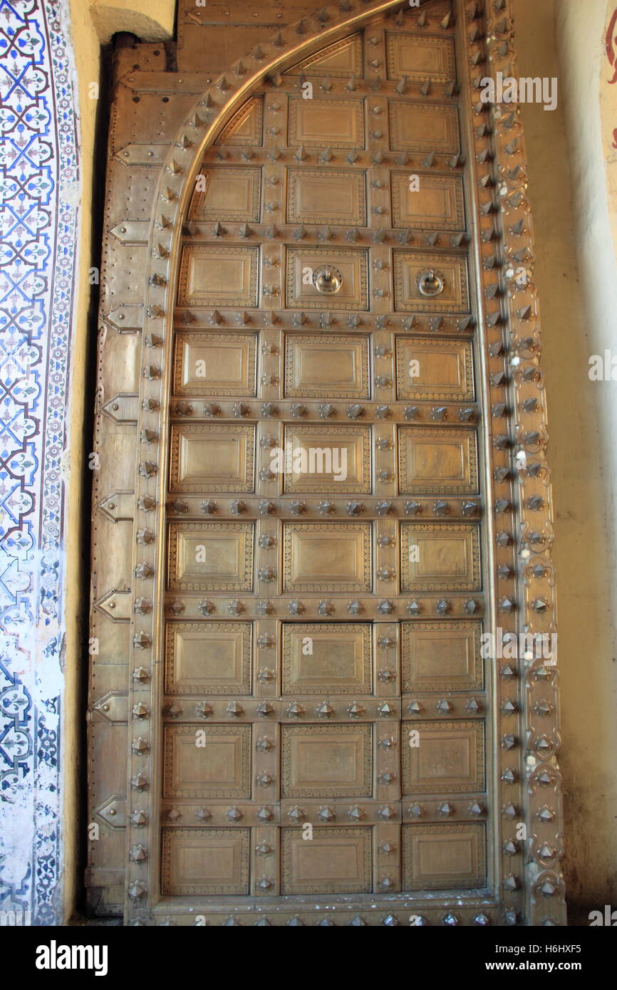 Palazzo di Città gateway, Jaipur, Rajasthan, India, subcontinente indiano, Asia del Sud Foto Stock