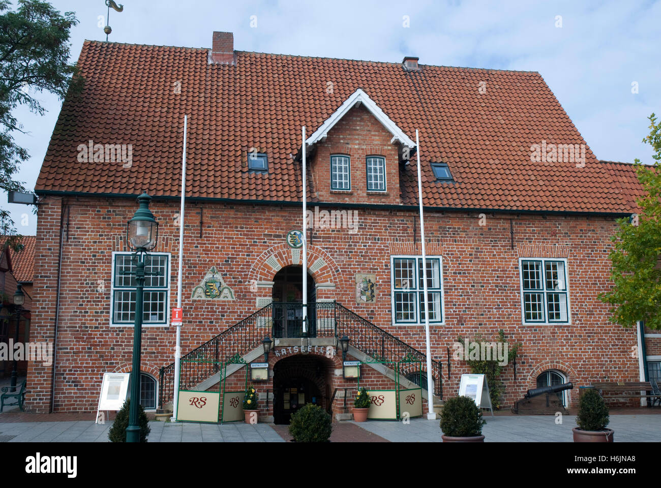 Town Hall nel Mare del Nord resort di Otterndorf, Bassa Sassonia Foto Stock