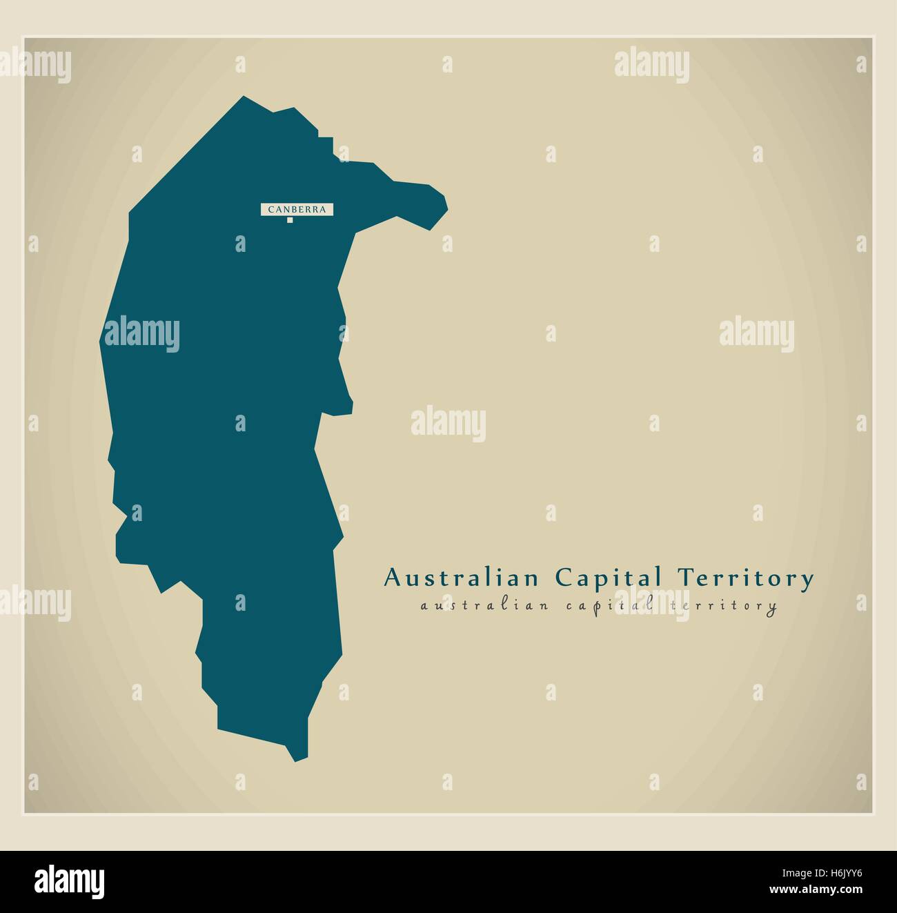 Mappa moderno - Australian Capital Territory AU Illustrazione Vettoriale