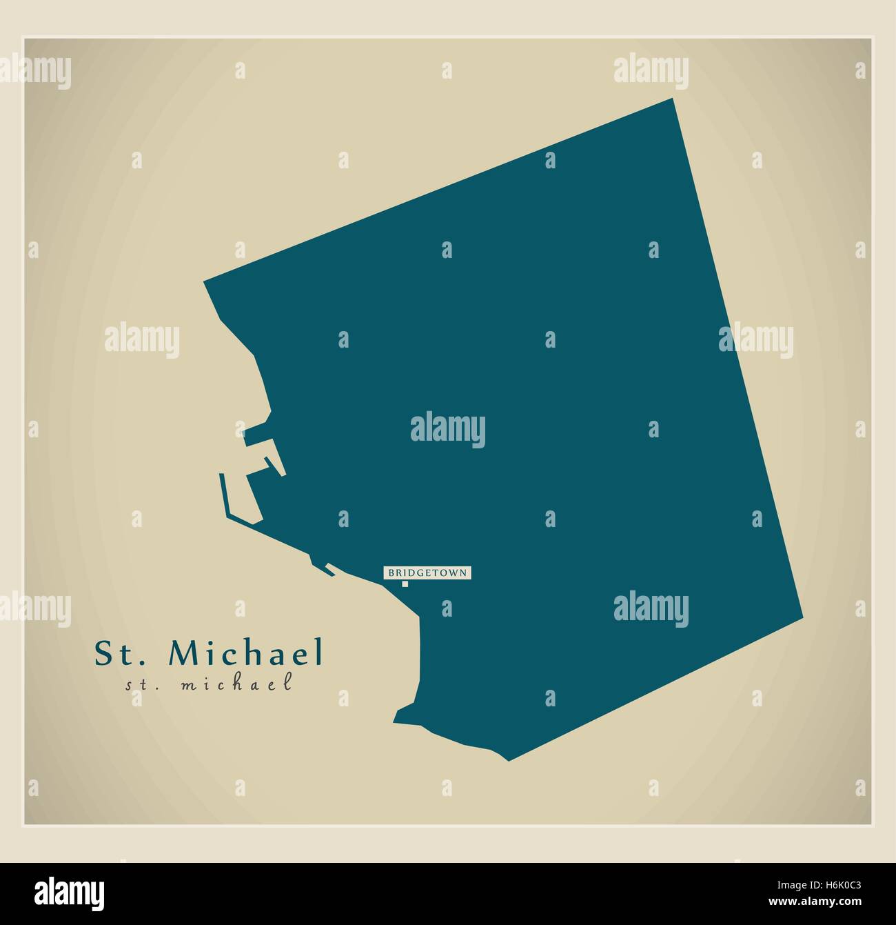 Mappa moderno - San Michele BB Illustrazione Vettoriale