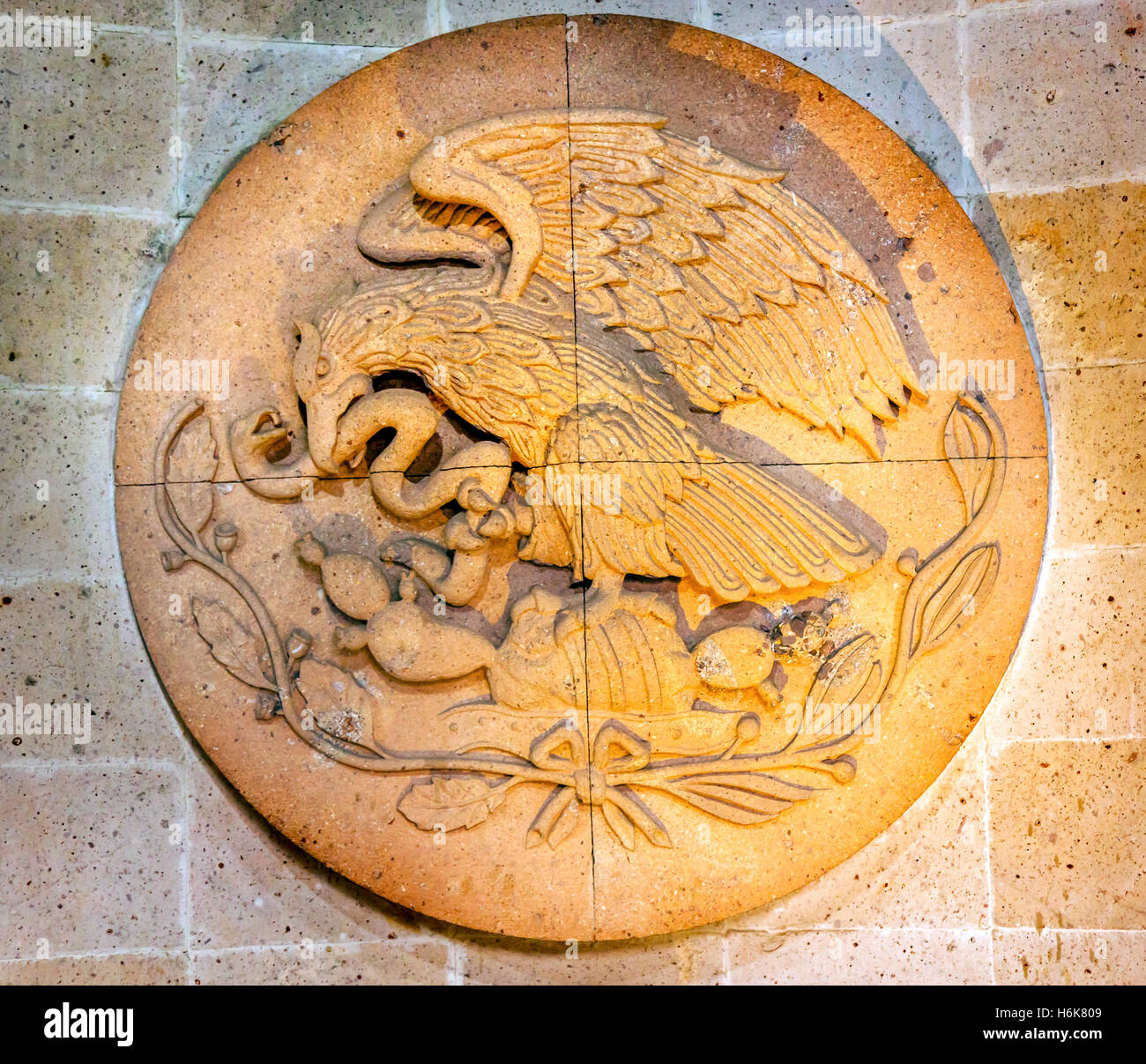 Simbolo messicano indipendenza Memorial Alhondiga de Granaditas indipendenza Museum Guanajuato Messico. Foto Stock