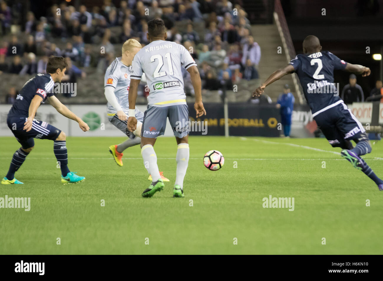 Melbourne, Australia. 31 ott 2016. Wellington Phoenix avanti Roy Krishna (21) durante la Hyundai un campionato, Round 4. Melbourne vittoria vs Wellington Pheonix. Foto: Dave Hewison Credito: Dave Hewison sport/Alamy Live News Foto Stock