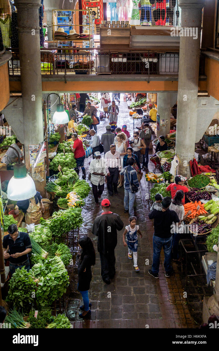 Mercato Centrale, Port Luis, Mauritius, Africa Foto Stock