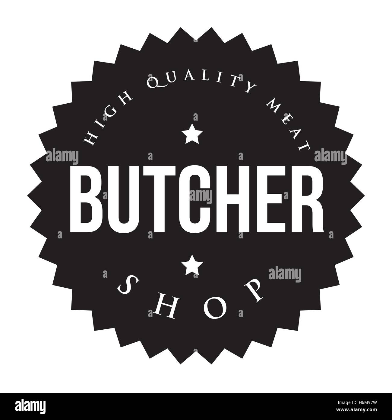 Butcher Shop vintage vettore timbro Illustrazione Vettoriale