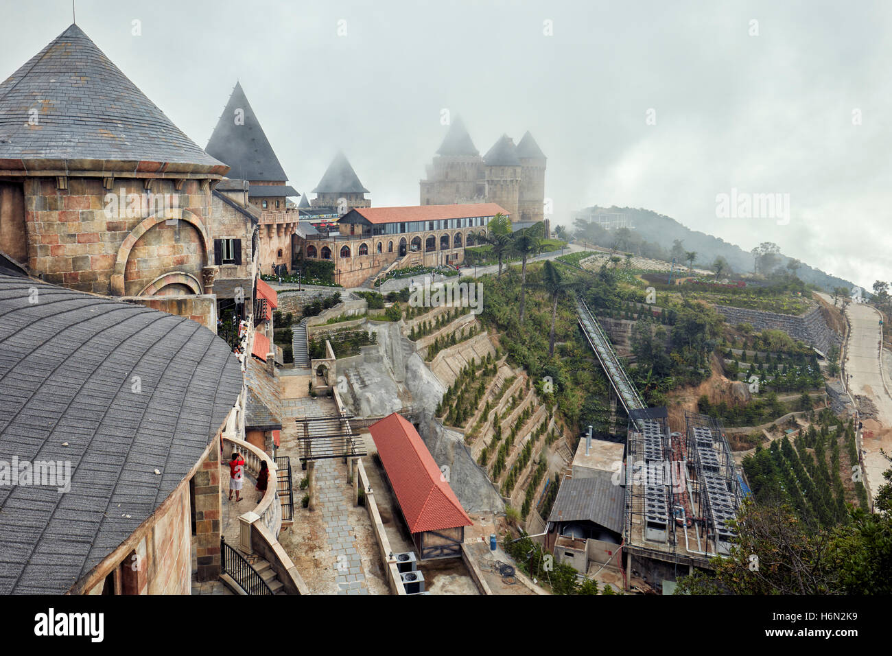 Ba Na Hills Resort di montagna, Da Nang, Vietnam. Foto Stock